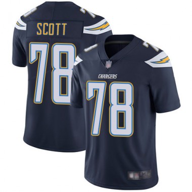 Los Angeles Chargers NFL Football Trent Scott Navy Blue Jersey Men Limited  #78 Home Vapor Untouchable